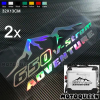 2X Motorcycle Luggage Aluminium Side Box Decoration Decals Reflective Stickers For Adventure SUZUKI V-STROM DL 650 1000 DL650