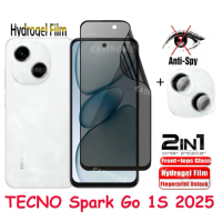 Filem Hidrogel Privasi Lembut, Untuk TECNO Spark Go 1S, Anti-Perisik, Pelindung Skrin Penutup Penuh,