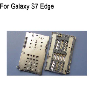 Original New For Samsung Galaxy S7 Edge SIM card Socket Reader Holder Slot GalaxyS7 edge Top Quality Sim Card socket Tray Parts