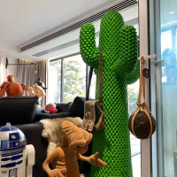 Italian trend giant cactus coat and hat rack green custom landing decoration net red home living room sculpture