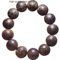 Beads Agarwood Buddha Bracelet 17-18mm Men's Micro-Flaw Special Treatment Benefits Cost-Effective