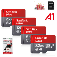 100% SanDisk Micro SD Card 128gb Class 10 32gb 256gb Memory Card 64gb A1 cartao de memoria for Smartphone/Tablet + SD Adaptor