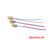 10/5PCS 5V 650nm Laser Diode Adjustable Laser Tube Copper Head 6mm Red Dot Laser Module
