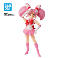 In Stock Original Bandai SHFiguarts Sailor Moon Animation Color Edition Chibiusa Sailor Chibi Moon Figure Anime Genuine Model