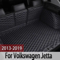 Custom Leather Car Trunk Mats For Volkswagen Jetta 2013-2019 Rear Trunk Floor Mat Tray Carpet Mud