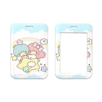 Sanrio Little Twin Stars Keychain ID Card Holder Lanyards Retractable Clip Neck Strap Credit Card Case Girl Badge Holder