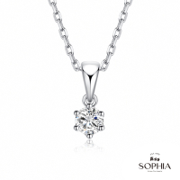SOPHIA 蘇菲亞珠寶 - 經典六爪 10分 14K金 鑽石項墜