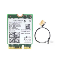 AX201 AX201NGW WiFi Card with 2XAntenna M.2 CNVio2 2.4 Ghz/5Ghz WiFi 6 3000Mbps Bluetooth 5.1 WiFi Adapter for Win10