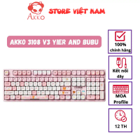Bàn phím AKKO 3108 V3 Yier and Bubu Pink (Hotswap/USB Type-C/White Led)