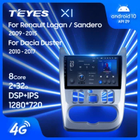 TEYES X1 For Renault Logan 1 Sandero 2009 - 2015 For Dacia Duster 2010 - 2017 Car Radio Multimedia Video Player Navigation GPS Android 10 No 2din 2 din dvd