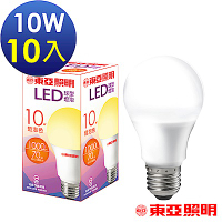 東亞照明 10W球型LED燈泡-黃光10顆(紫盒版)