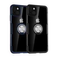 iPhone13mini 5.4吋 手機殼360度旋轉磁吸指環支架保護殼 黑色 13mini手機殼 13mini手機保護殼