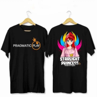 Baju Kaos Atasan Pria/wanita Unisex Pragmatic Play Slot Starligt Princes Katun Combed SIZE S M L XL 