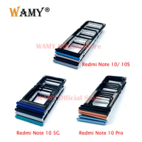 Original New Nano SIM Card Holder Tray Slot Holder Adapter Socket For Xiaomi Redmi Note 10 10S/ Note 10 5G/ Note 10 Pro