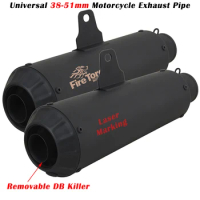 Universal 51mm Motorcycle Exhaust Pipe Escape System Muffler DB Killer For DUKE 790 CB500F GSX-S750 ZT125 S1000RR CB1300 Z1000