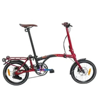 United Trifold 5D Sepeda Lipat 16 Inci Frame Alloy 3 Lipatan MERAH HITAM
