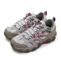 LOTTO 女 專業多功能防水戶外踏青健行登山鞋 REX ULTRA系列(灰紫紅 3808)