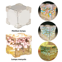 DIY Bunga Tulip Lampu Led Box / Kamar Tidur Ins DIY Untuk Dekorasi Hadiah Liburan Hiasan Flower Sea 