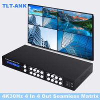 HDMI matrix 4-in 4-out seamless video matrix switch 4K distribution switch audio and video 4X4