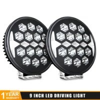 9 Inch LED Work Light Round Driving spot beam headlight DRL 150W high power 12V 24V For Jeep Wrangler 4x4 Truck SUV Off-road UTV