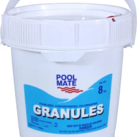 1-1308 Granules Swimming Pool Chlorine, 8-Pounds Chlorine Sanitizer Controls Algae