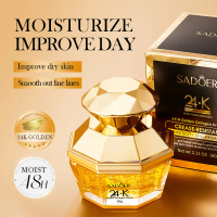 Face Cream SADOER24·K Gold Collagen Cream Moisturizing Hydrating Cream