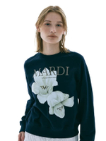 Sweatshirt Raglan Lilies 05 Navy F