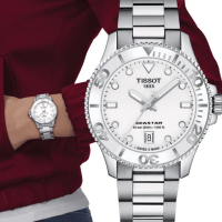 【TISSOT 天梭 官方授權】Seastar 1000 海星300米潛水錶 男錶 手錶 畢業禮物 慶端午 包粽(T1202101101100)