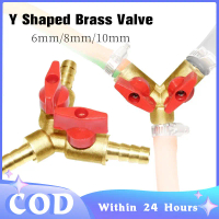 6/8/10mm 3 Way Tee Brass Y Shut Off Ball Valve  Gas Pipe Water heater Water Controller For Fuel Gas 