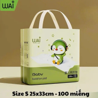 Lót thay tã WAI, MOLLI với 3 kích thước S-M-L vải chống thấm, Tấm lót thay tã MOLLI cho bé sơ sinh