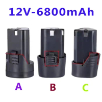 High Capacity 12V 6800mAh Universal Rechargeable Battery For Power Tools Electric Screwdriver Electric drill Li-ion Battery