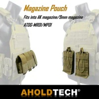 Tactical Magazine Molle Pouch AK AR Hunting Rifle Pistol Ammo Mag Bag 9mm AIRSOFT MAG Glock H&amp;K MP5 MP9 ARP9 Air gun M4 M14 M16