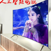 55 65 75'' LED wifi TV television 75-inch curved screen led smart Television TV