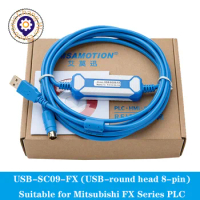 USB-SC09-FX Isolation Programming Cable Suitable For Mitsubishi FX All Series FX2n FX3U FX1N PLC Isolated Adapter