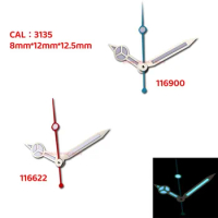 Watch Parts Blue Luminous Red Second 3135 Watch Hand Fit for Rolex SUB YACHT 3135 Movement 116900 11