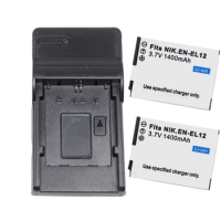 EN-EL12 Camera Battery or USB Charger For Nikon Coolpix A900 A1000 B600 W300 AW100 AW110 AW120 AW130 P300 P310 P330 P340 S31