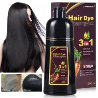 3 In 1 Natural Black Color Hair Dye Herbal Brown Hair Dye Hair Dye Shampoo Instant Coloring Shampoo