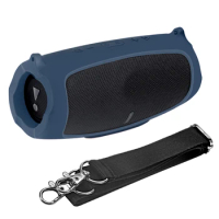 Silicone Protective Skin Cover For JBL Charge 5 Bluetooth Speaker Outdoor Travel Carrying Case With Shoulder Strap For Charge 5