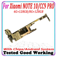 Original Unlocked 128GB 256GB Motherboard for Xiaomi Mi Note 10 Note10 CC9 Pro CC9Pro Mainboard Main Circuit Logic Board