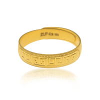 【金喜飛來】買一送一黃金戒指萬字無限(1.19錢±0.05)
