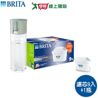 德國BRITA Mxpro永續組 9入去水垢 送濾水瓶 4重淨化 濾淨 除水垢 阻隔塵土 濾芯【愛買】