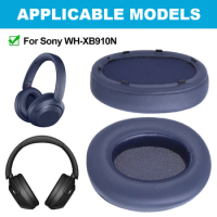 Replacement Earpads Protein Leather Headphones Ear Cushions Memory Foam Ear Pads Earmuff for Sony WH-XB910N Headphones