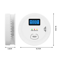 Smoke and Carbon Monoxide Detector Sensors Smart Smoke Detector Sound Light Alarm Ant-RFI Automatic Warning Smoke Alarm Detector