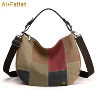 Al Fattah Tas Wanita Premium Kanvas Import 198 Tote Bag Shoulder Bag Kantor Jalan Jalan Kado Ibu Mer