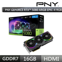 PNY GeForce RTX5080 ARGB EPIC-X RGB超頻三風扇 GPU VCG508016TFXXPB1-O顯示卡