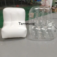 Transparent Inflatable Chair Sofa Blow Up Couch Camping Furniture Single Outdoor Music Festival Camping white Sofa Bed Cafe Seat