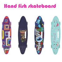 Adult Men Women Fish Skateboard 59*16cm Mini Cruiser Banana Penny Fish Skate Board Scooter Land Surfboard Swing Board Skateboard