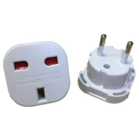 New Free Shipping UK to EU plug adapter AC Power Plug Portable UK to EU Travel Adapter Socket 10A/16A 240V UK to EU Plug Adapter