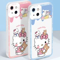 Sanrio Cartoon Apple 11/12/13Pro/xsmax Phone Case Kawaii Clear Iphone Feminine Silicone Soft Case