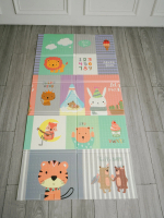 Karpet Lipat 85x180 8mm Motif Lion Baby Borju untuk Anak-anak Desain Lucu Aman Bahan Busa XPE Premiu